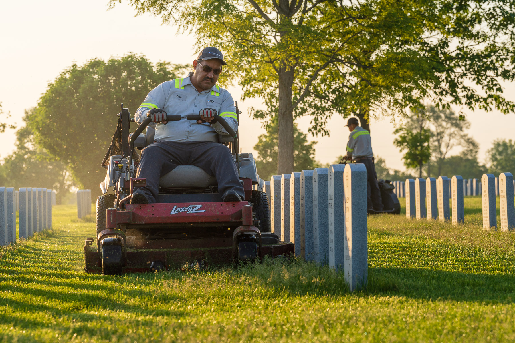 commercial maintenance technician mowing cemetary 17 image